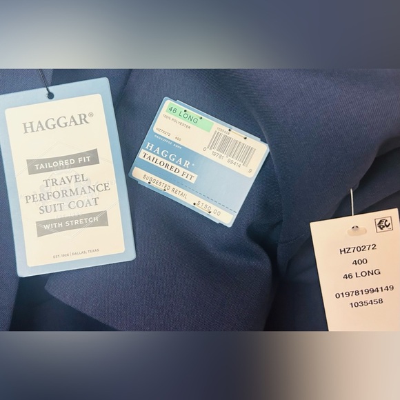 Haggar Men's Travel Performance Tailored Fit Suit coat 46L - Picture 3 of 8